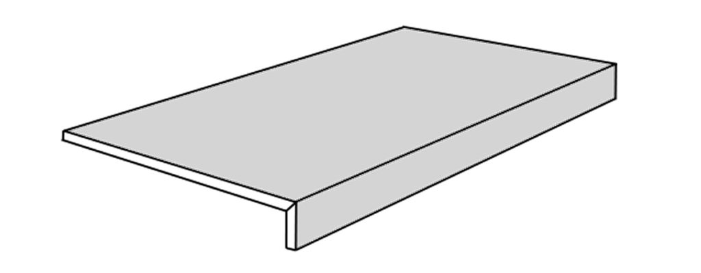 L-shaped straight frame steps